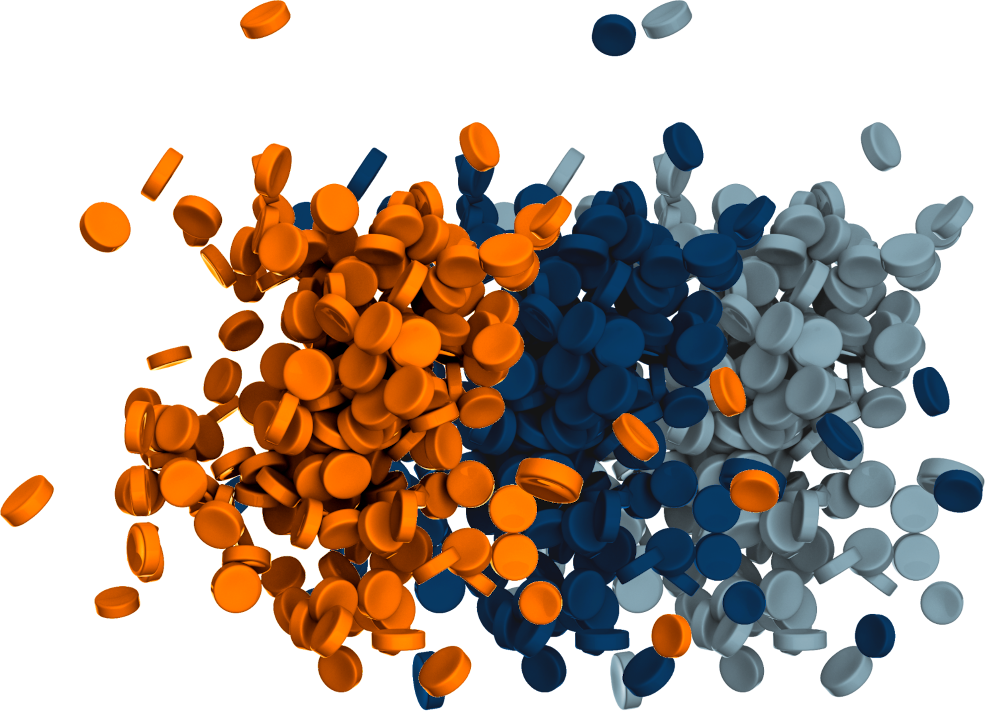 Plastic pellets illustration